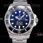ARF Swiss 3135 Rolex Sea-Dweller D-Blue Dial 44MM  Watch - 904L Stainless Steel Case D-Blue Dial Black Bezel
